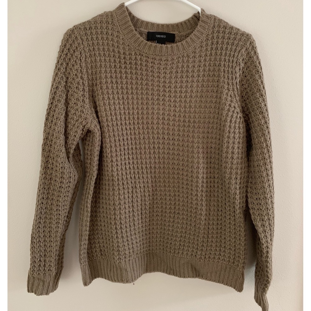 tan knit sweater